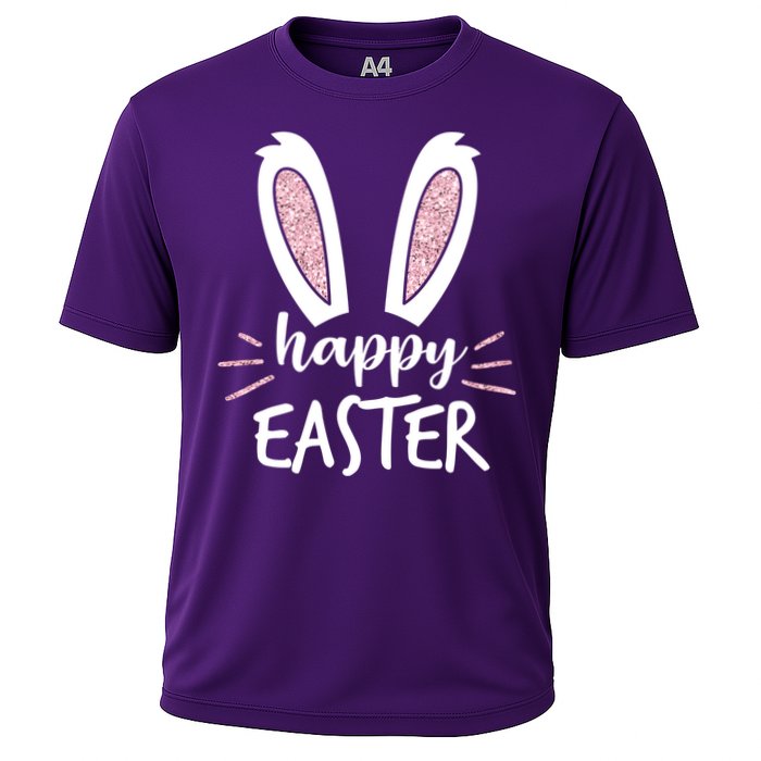 Happy Easter Bunny Ears Cooling Performance Crew T-Shirt