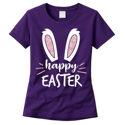 Happy Easter Bunny Ears Womens T-Shirt