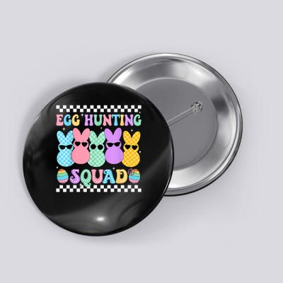 Happy Easter Bunny Egg Hunting Squad Crew Family Boy Girl Button