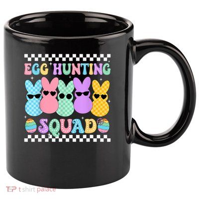 Happy Easter Bunny Egg Hunting Squad Crew Family Boy Girl 11oz C Handle Ceramic Mug