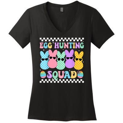 Happy Easter Bunny Egg Hunting Squad Crew Family Boy Girl Women's V-Neck T-Shirt