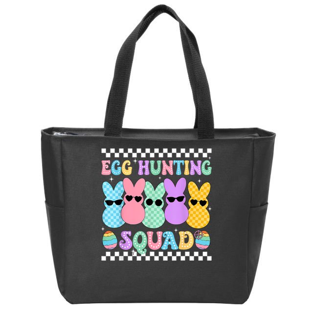 Happy Easter Bunny Egg Hunting Squad Crew Family Boy Girl Zip Tote Bag