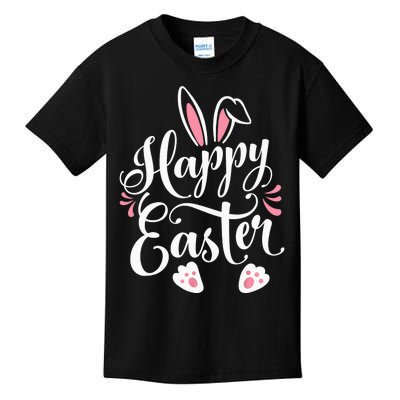 Happy Easter Bunny Rabbit Face Funny Easter Day Wo Girl Kids T-Shirt