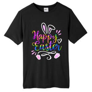 Happy Easter Bunny Rabbit Face Tie Dye Easter Day Women G.irl Tall Fusion ChromaSoft Performance T-Shirt