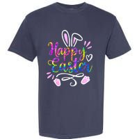 Happy Easter Bunny Rabbit Face Tie Dye Easter Day Women G.irl Garment-Dyed Heavyweight T-Shirt