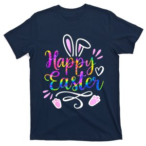 Happy Easter Bunny Rabbit Face Tie Dye Easter Day Women G.irl T-Shirt