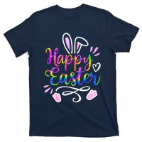 Happy Easter Bunny Rabbit Face Tie Dye Easter Day Women G.irl T-Shirt