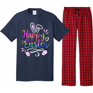 Happy Easter Bunny Rabbit Face Tie Dye Easter Day Women G.irl Pajama Set