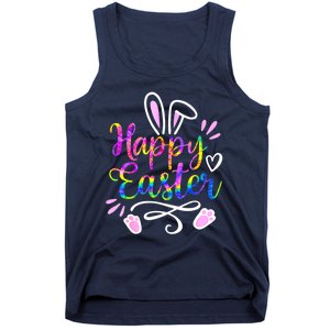 Happy Easter Bunny Rabbit Face Tie Dye Easter Day Women G.irl Tank Top