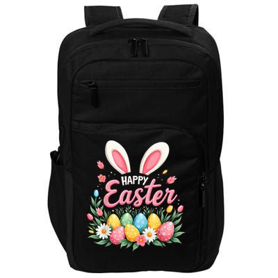 Happy Easter Bunny Spring Easter Egg Easter Impact Tech Backpack