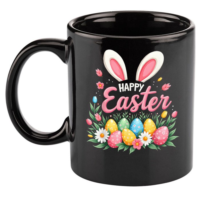 Happy Easter Bunny Spring Easter Egg Easter 11oz C Handle Ceramic Mug
