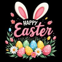 Happy Easter Bunny Spring Easter Egg Easter 16 in Basic Backpack