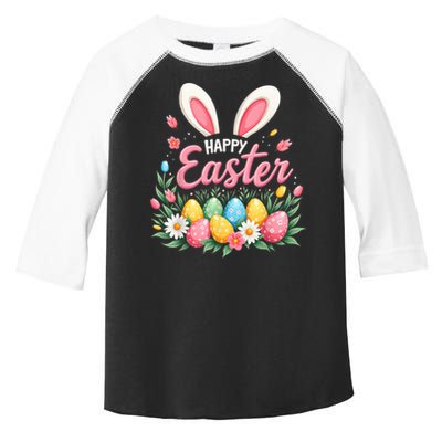 Happy Easter Bunny Spring Easter Egg Easter Toddler Fine Jersey T-Shirt