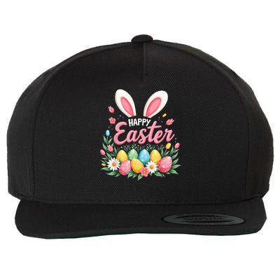 Happy Easter Bunny Spring Easter Egg Easter Wool Snapback Cap