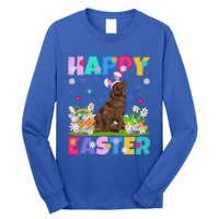 Happy Easter Bunny Newfoundland Dog Easter Sunday Cute Gift Long Sleeve Shirt