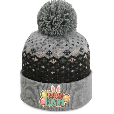 Happy Easter Bunny Ears Holiday The Baniff Cuffed Pom Beanie