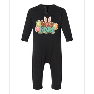 Happy Easter Bunny Ears Holiday Infant Fleece One Piece