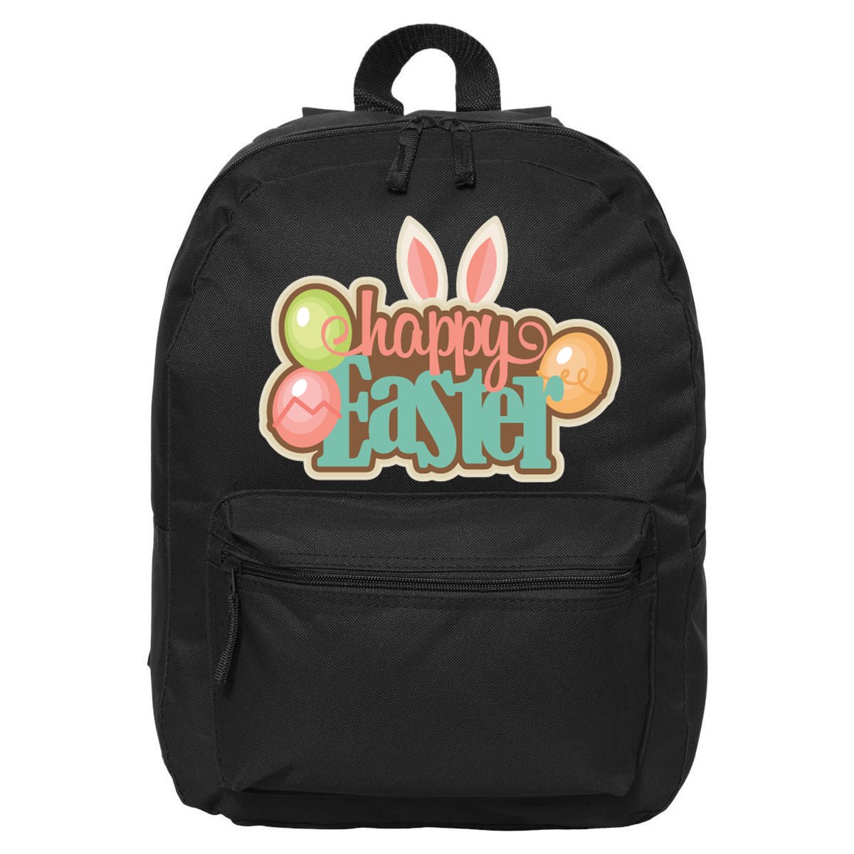 Happy Easter Bunny Ears Holiday 16 in Basic Backpack