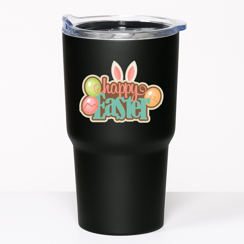 Happy Easter Bunny Ears Holiday Tumbler
