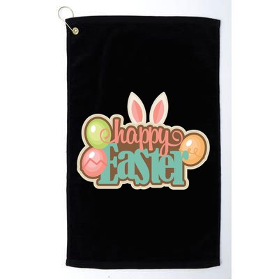 Happy Easter Bunny Ears Holiday Golf Towel