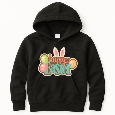 Happy Easter Bunny Ears Holiday Kids Hoodie