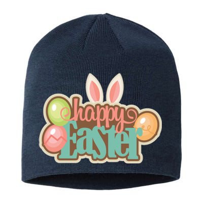 Happy Easter Bunny Ears Holiday Sustainable Beanie