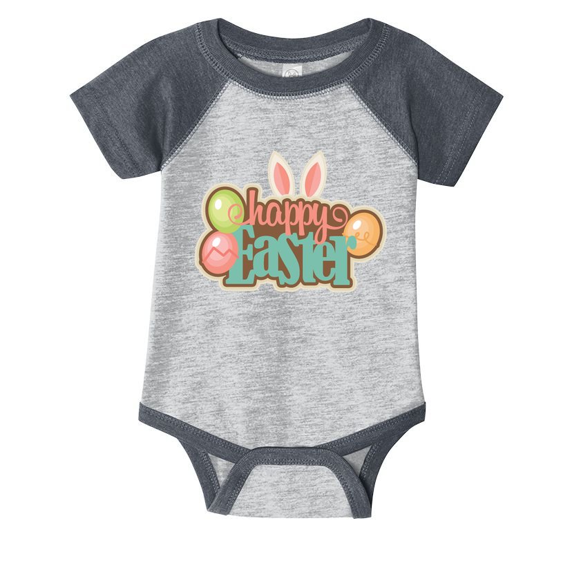 Happy Easter Bunny Ears Holiday Infant Baby Jersey Bodysuit