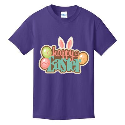 Happy Easter Bunny Ears Holiday Kids T-Shirt