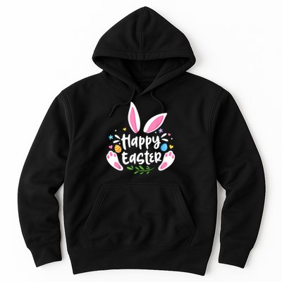 Happy Easter Bunny Rabbit Face Funny Easter Day Women Girl Hoodie