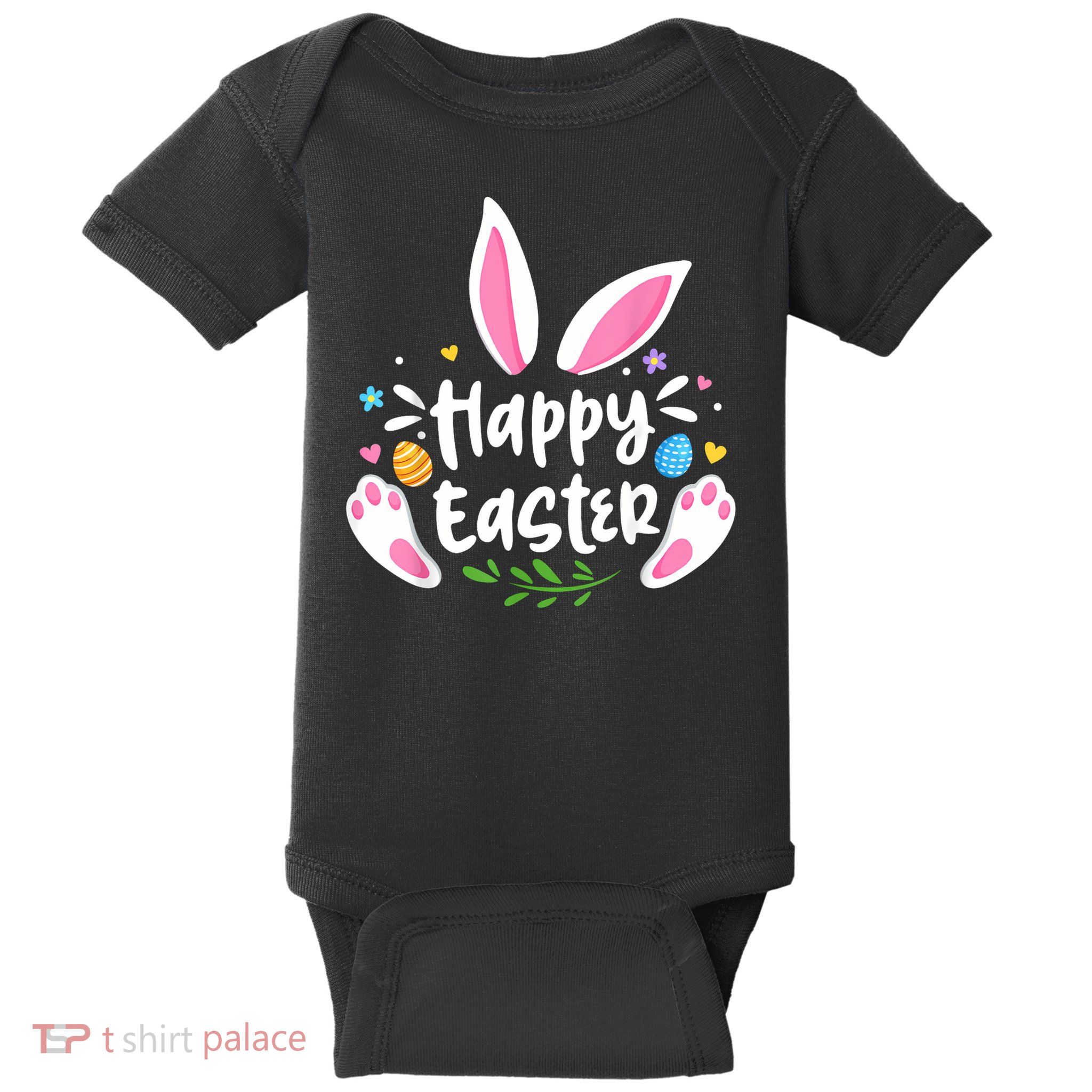 Happy Easter Bunny Rabbit Face Funny Easter Day Women Girl Baby Bodysuit