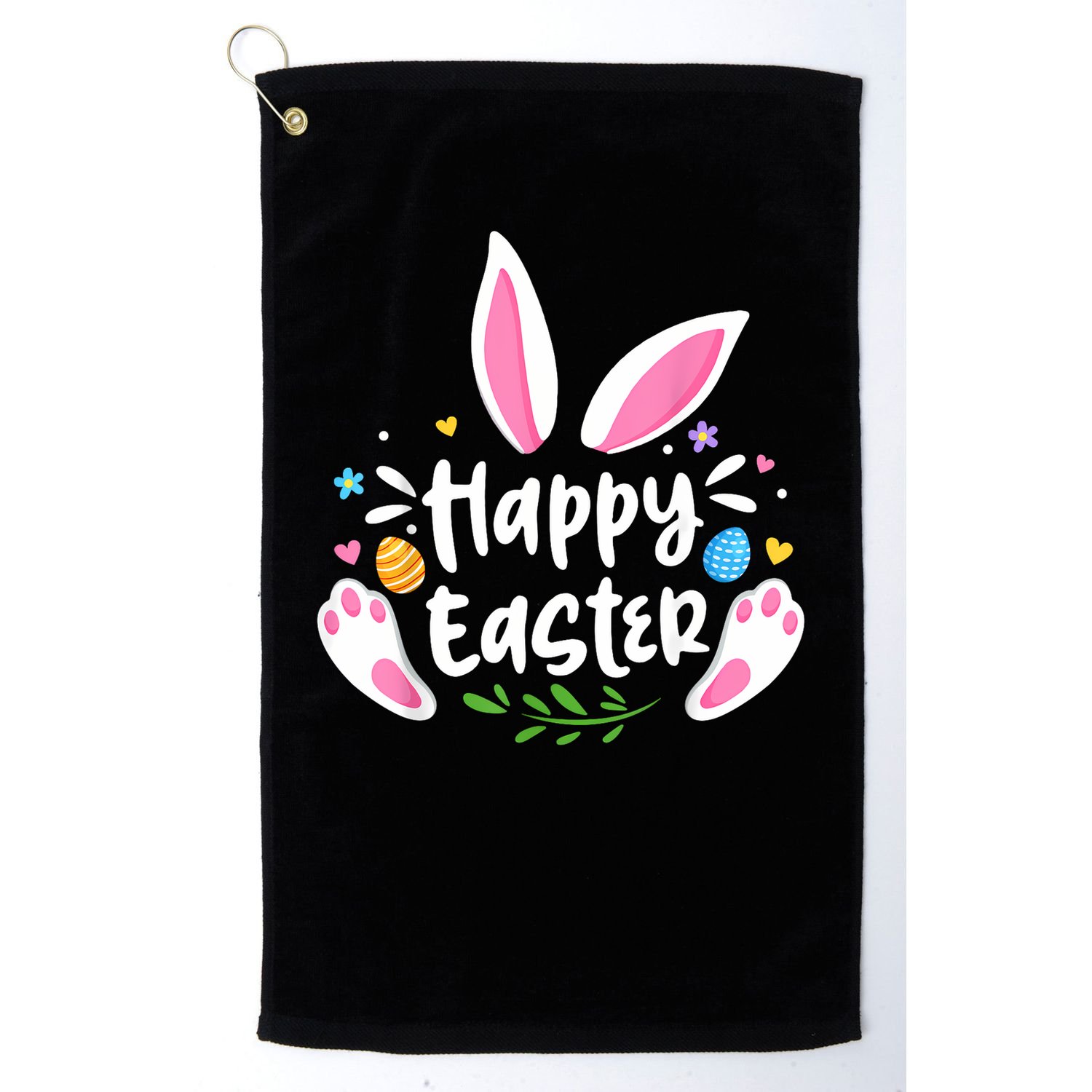 Happy Easter Bunny Rabbit Face Funny Easter Day Women Girl Golf Towel