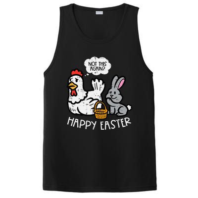 Happy Easter Bunny Chicken Not Again Funny PosiCharge Competitor Tank