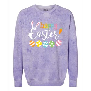 Happy Easter Bunny Rabbit Face Funny Easter Day Colorblast Crewneck Sweatshirt