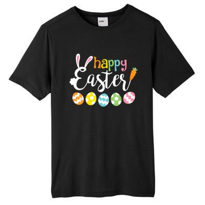 Happy Easter Bunny Rabbit Face Funny Easter Day Tall Fusion ChromaSoft Performance T-Shirt