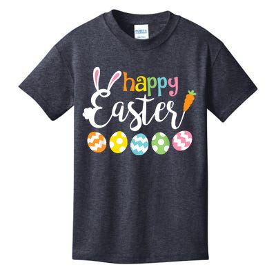 Happy Easter Bunny Rabbit Face Funny Easter Day Kids T-Shirt