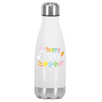 Happy Easter Bunny Rabbit Face Funny Easter Day Stainless Steel Insulated Water Bottle