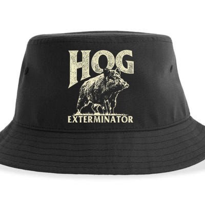 Hog Exterminator Boar Hunting Wild Hog Hunter Sustainable Bucket Hat