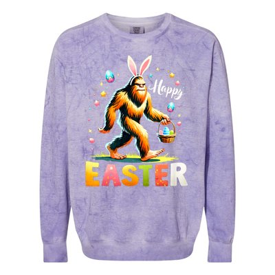 Happy Easter Bigfoot Egg Hunt Happy Easter Day Bigfoot Colorblast Crewneck Sweatshirt