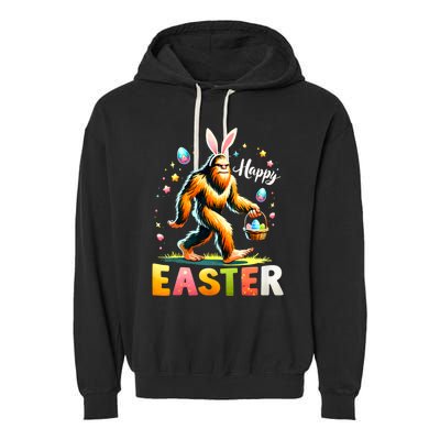 Happy Easter Bigfoot Egg Hunt Happy Easter Day Bigfoot Garment-Dyed Fleece Hoodie