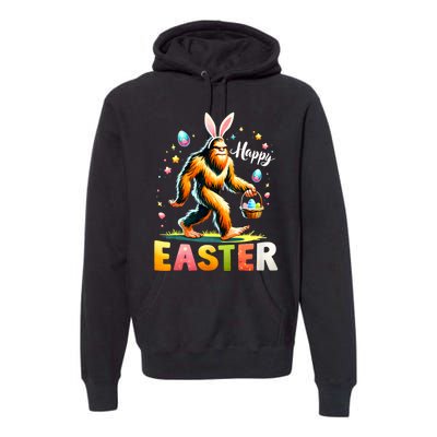 Happy Easter Bigfoot Egg Hunt Happy Easter Day Bigfoot Premium Hoodie