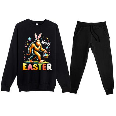 Happy Easter Bigfoot Egg Hunt Happy Easter Day Bigfoot Premium Crewneck Sweatsuit Set