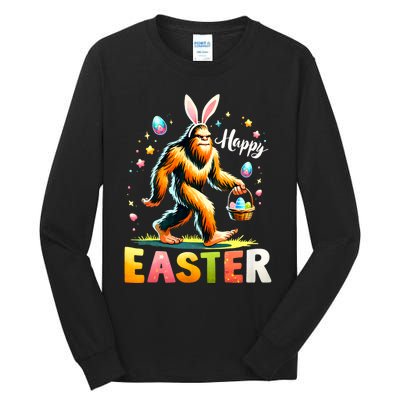 Happy Easter Bigfoot Egg Hunt Happy Easter Day Bigfoot Tall Long Sleeve T-Shirt