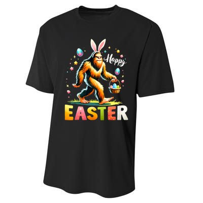 Happy Easter Bigfoot Egg Hunt Happy Easter Day Bigfoot Performance Sprint T-Shirt