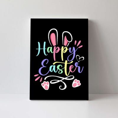 Happy Easter Bunny Rabbit Face Funny Easter Day Canvas