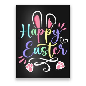 Happy Easter Bunny Rabbit Face Funny Easter Day Poster