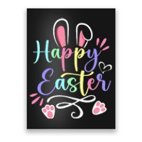 Happy Easter Bunny Rabbit Face Funny Easter Day Poster