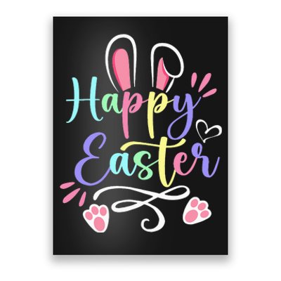 Happy Easter Bunny Rabbit Face Funny Easter Day Poster