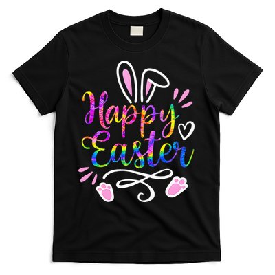 Happy Easter Bunny Rabbit Face Tie Dye Easter Day T-Shirt