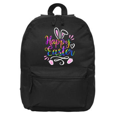 Happy Easter Bunny Rabbit Face Tie Dye Easter Day 16 in Basic Backpack