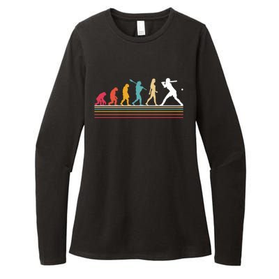 Hu Evolution Baseball Player Funny Sport Baseball Lover Gift Womens CVC Long Sleeve Shirt